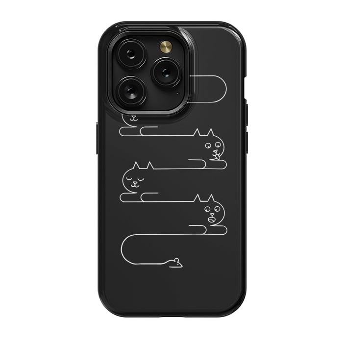 iPhone 15 Pro StrongFit Cats Line by Coffee Man