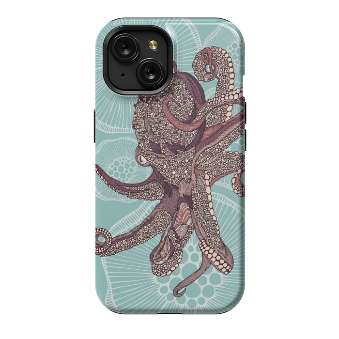 iPhone 15 StrongFit Octopus by Valentina Harper