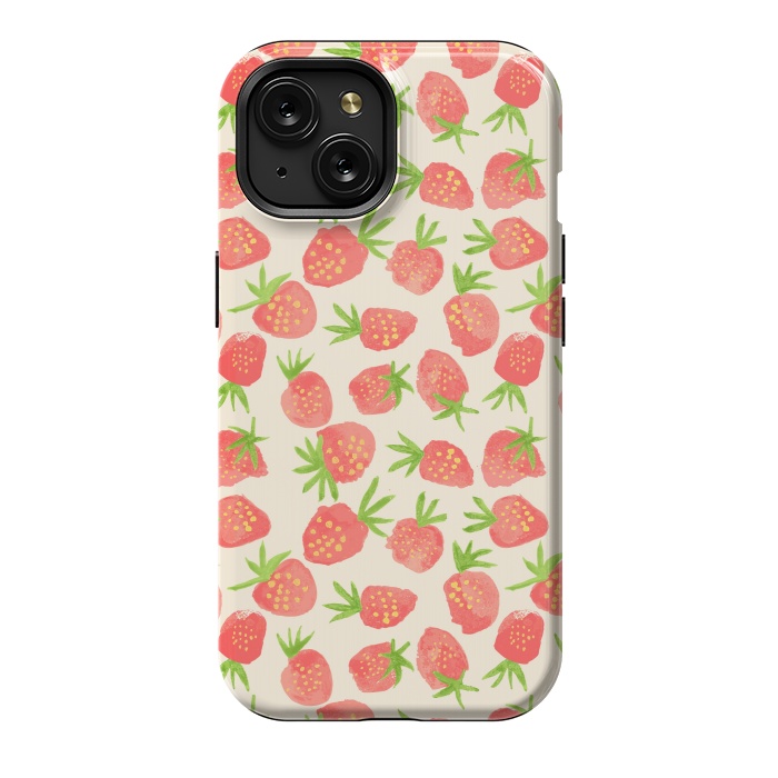 iPhone 15 StrongFit Strawberry by Edith May