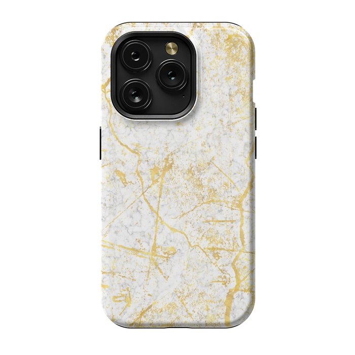 iPhone 15 Pro StrongFit Golden Marble by Martina