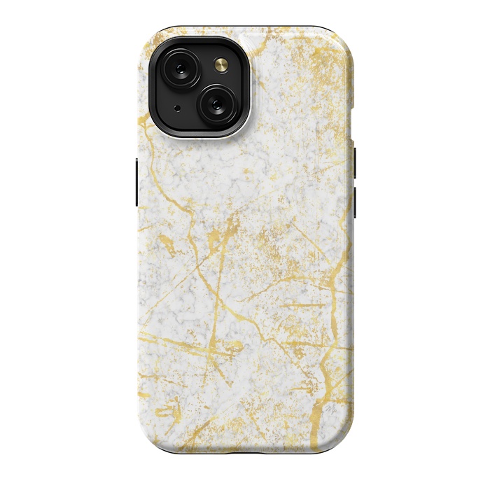 iPhone 15 StrongFit Golden Marble by Martina