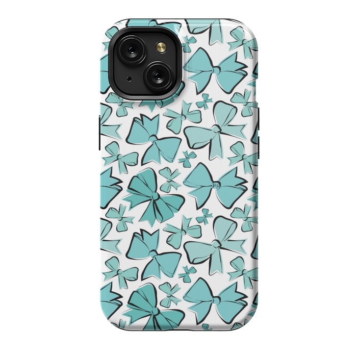 iPhone 15 StrongFit Blue Bows by Martina
