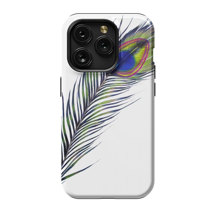 iPhone 15 Pro StrongFit The Peacock's Feather by ECMazur 