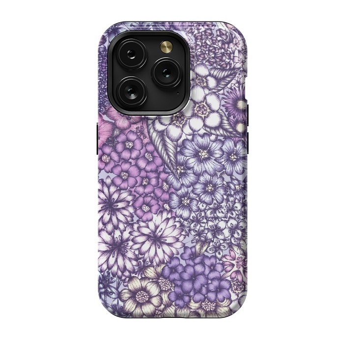 iPhone 15 Pro StrongFit Faded Blossoms by ECMazur 
