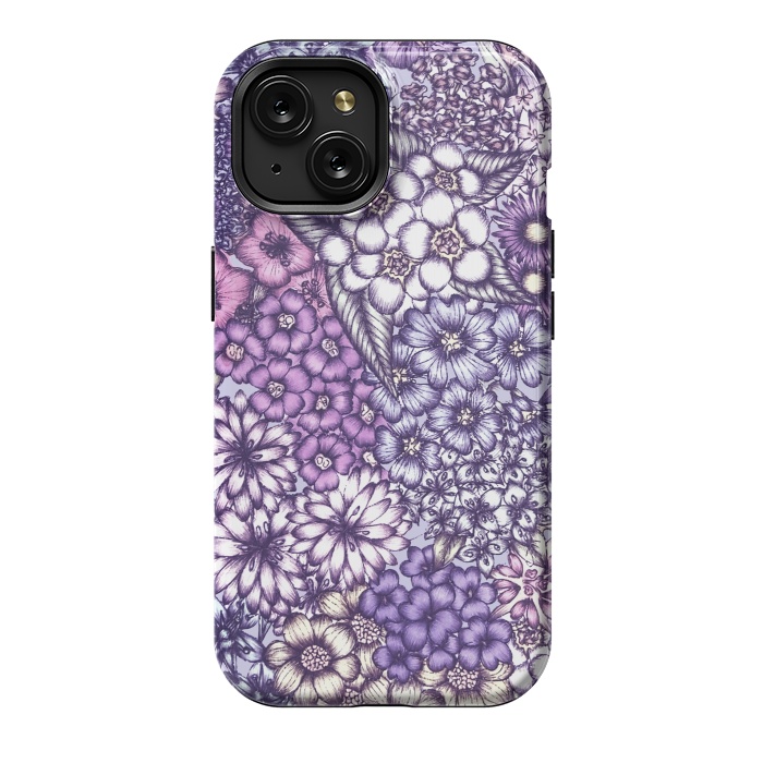 iPhone 15 StrongFit Faded Blossoms by ECMazur 