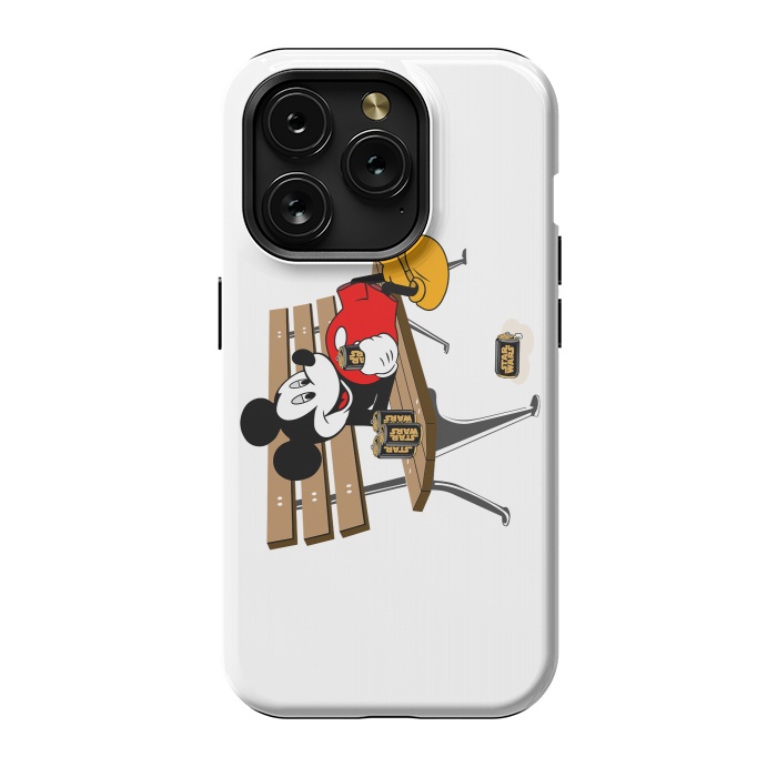 iPhone 15 Pro StrongFit Mickey Mouse Drinking Star Wars Beer by Alisterny