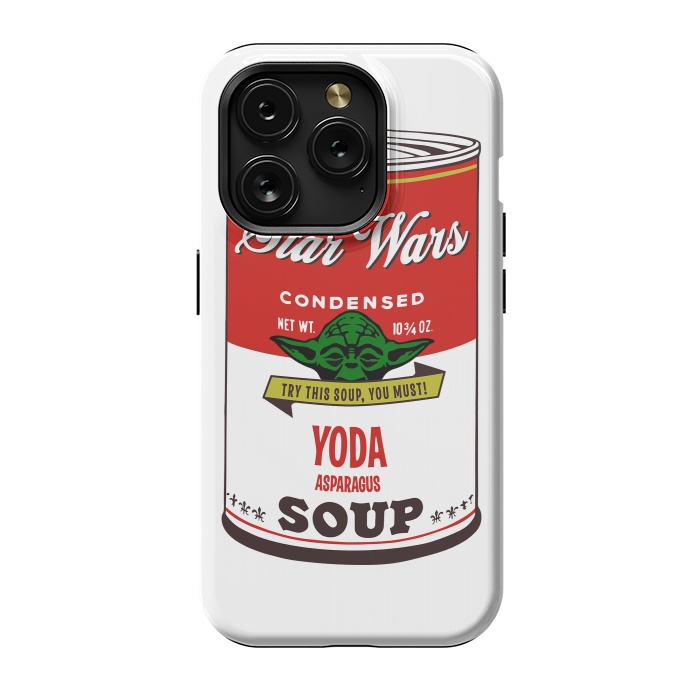iPhone 15 Pro StrongFit Star Wars Campbells Soup Yoda by Alisterny