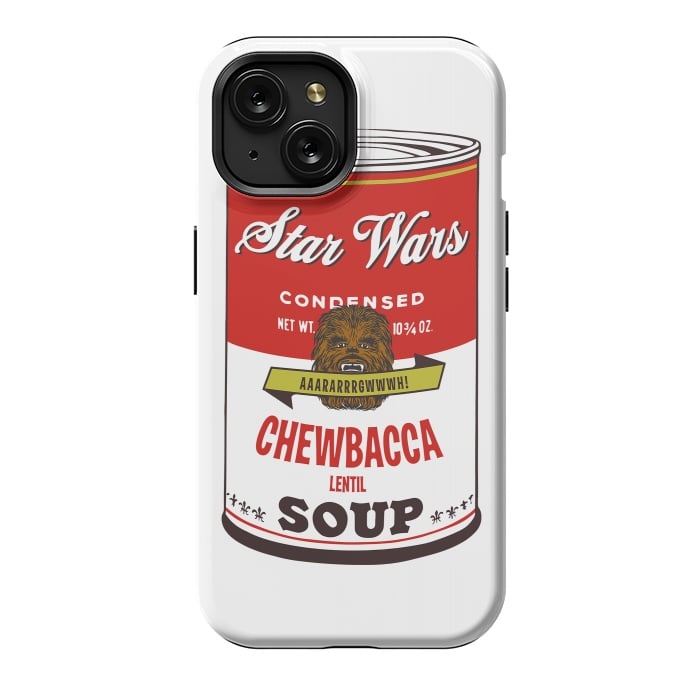 iPhone 15 StrongFit Star Wars Campbells Soup Chewbacca by Alisterny