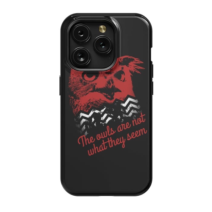 iPhone 15 Pro StrongFit Twin Peaks The Owls Are Not What They Seem by Alisterny