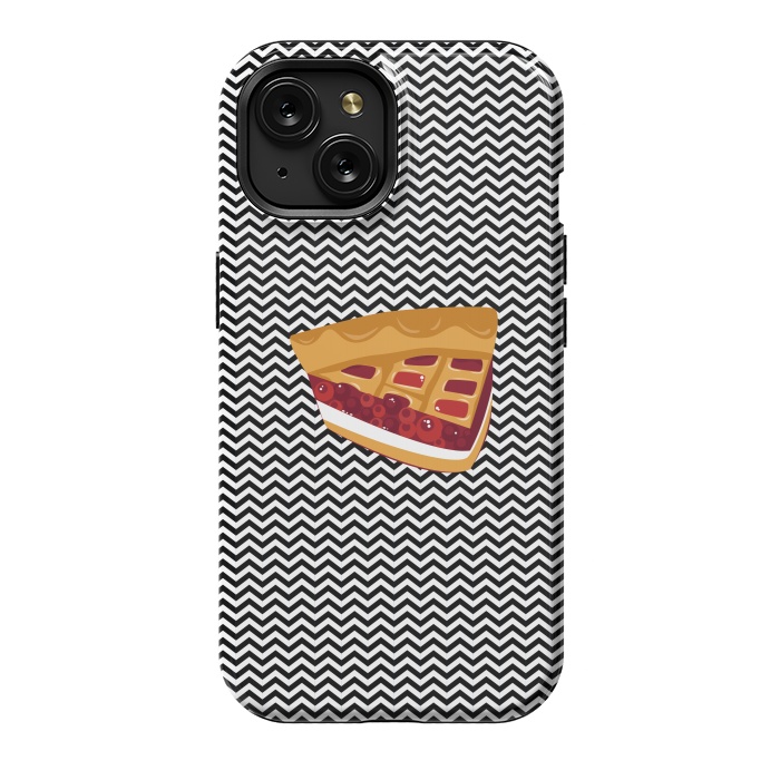 iPhone 15 StrongFit Twin Peaks Black Lodge Pie by Alisterny