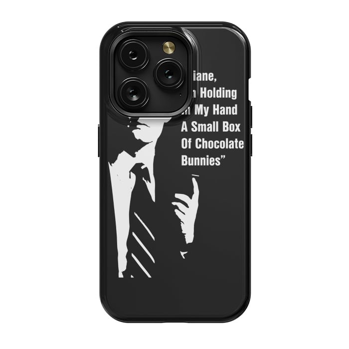 iPhone 15 Pro StrongFit Twin Peaks Diane Chocolate Bunnies by Alisterny