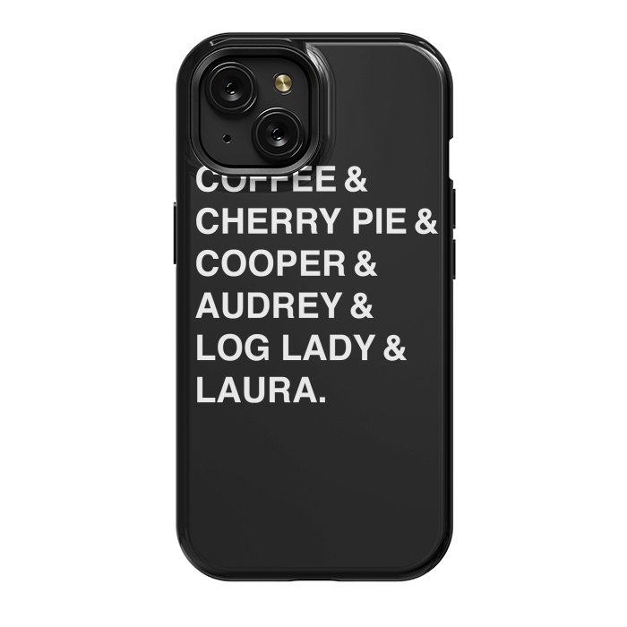 iPhone 15 StrongFit Twin Peaks Coffee & Cherry  by Alisterny