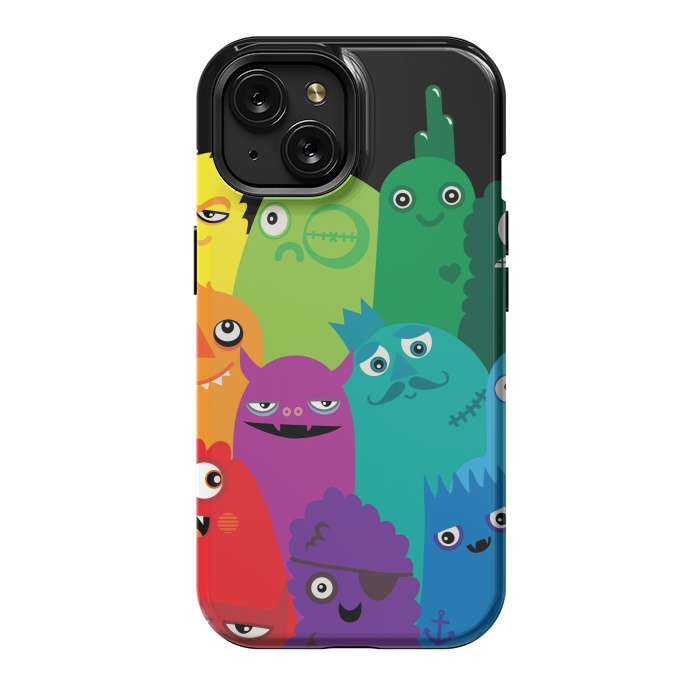 iPhone 15 StrongFit Phone full of Monsters by Wotto