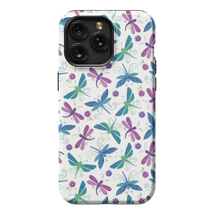 iPhone 15 Pro Max StrongFit Dragonflies by TracyLucy Designs