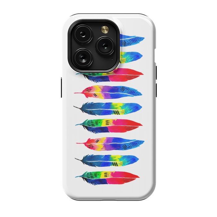 iPhone 15 Pro StrongFit Tribal Parrot  by Amaya Brydon