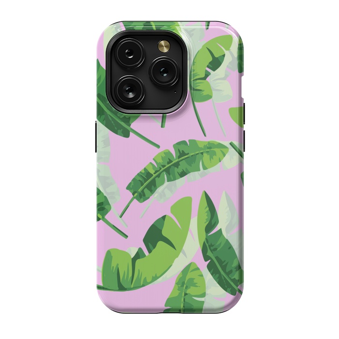 iPhone 15 Pro StrongFit Banana Leaf Pink by MUKTA LATA BARUA