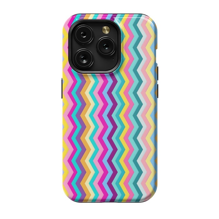 iPhone 15 Pro StrongFit Zigzag by Elizabeth Dioquinto