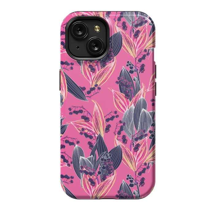 iPhone 15 StrongFit Acidic Floral by Victoria Krupp-Rombalski