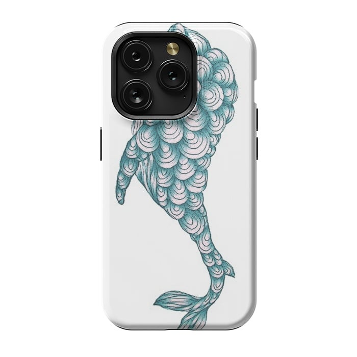 iPhone 15 Pro StrongFit Turquoise Whale by ECMazur 