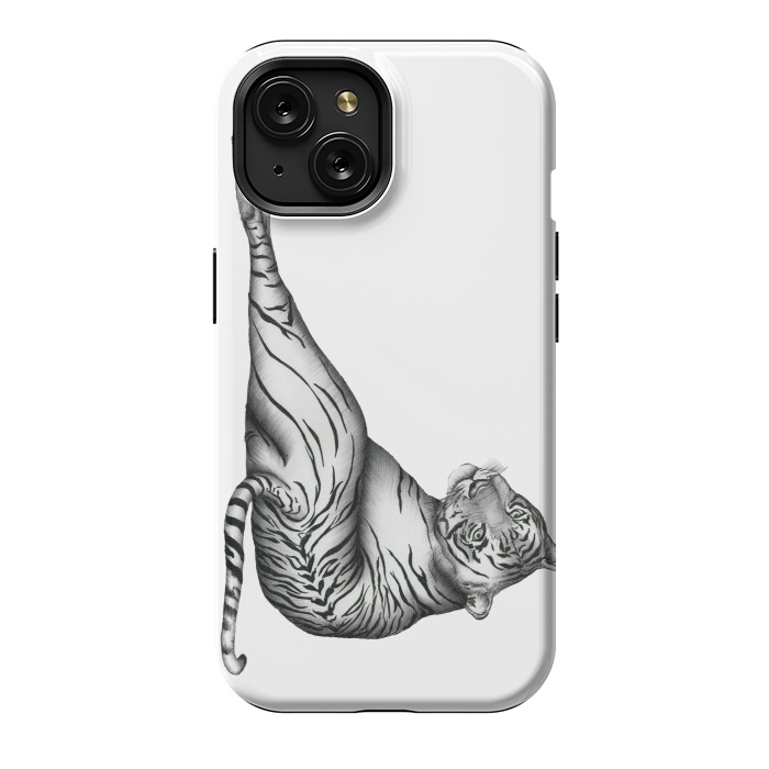 iPhone 15 StrongFit The Hunter | Tiger by ECMazur 