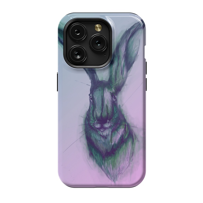 iPhone 15 Pro StrongFit Watercolor Hare by ECMazur 