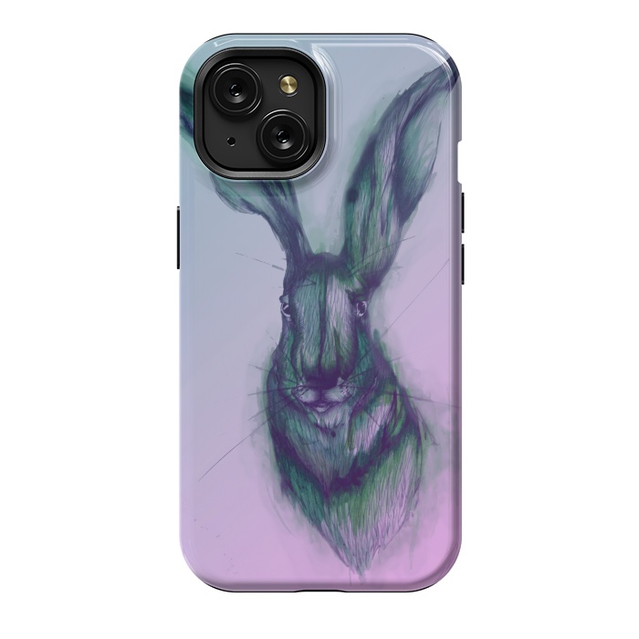 iPhone 15 StrongFit Watercolor Hare by ECMazur 