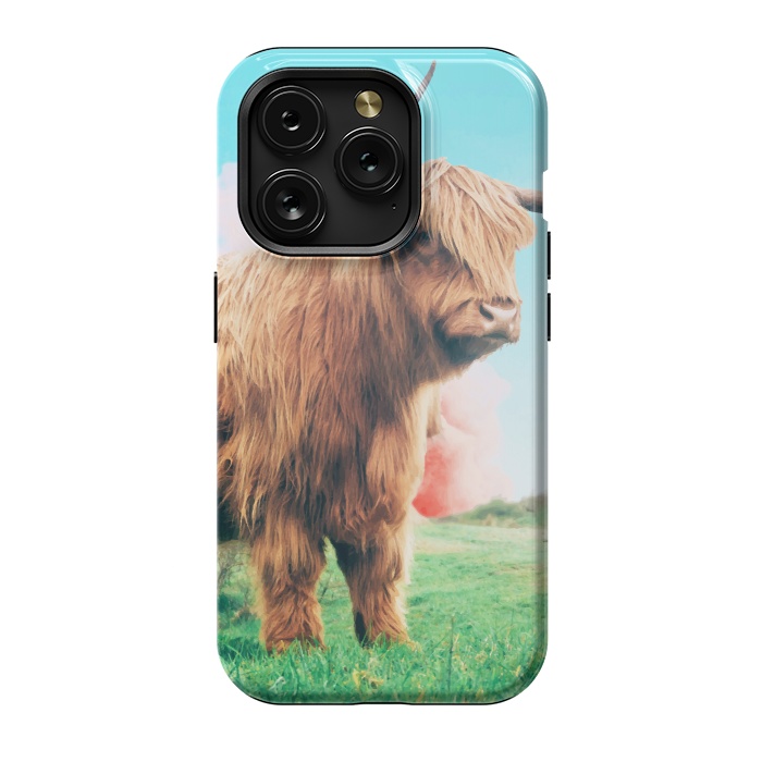 iPhone 15 Pro StrongFit Highland Cow by Uma Prabhakar Gokhale