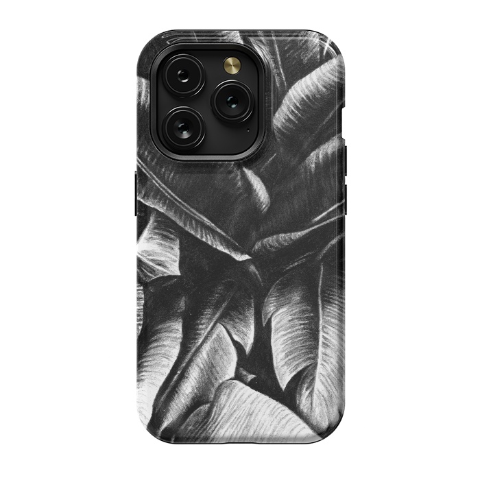 iPhone 15 Pro StrongFit Dark Leaves by Caitlin Workman