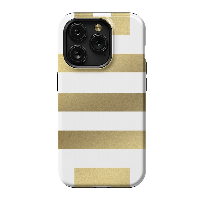 iPhone 15 Pro StrongFit Gold Stripes by Caitlin Workman