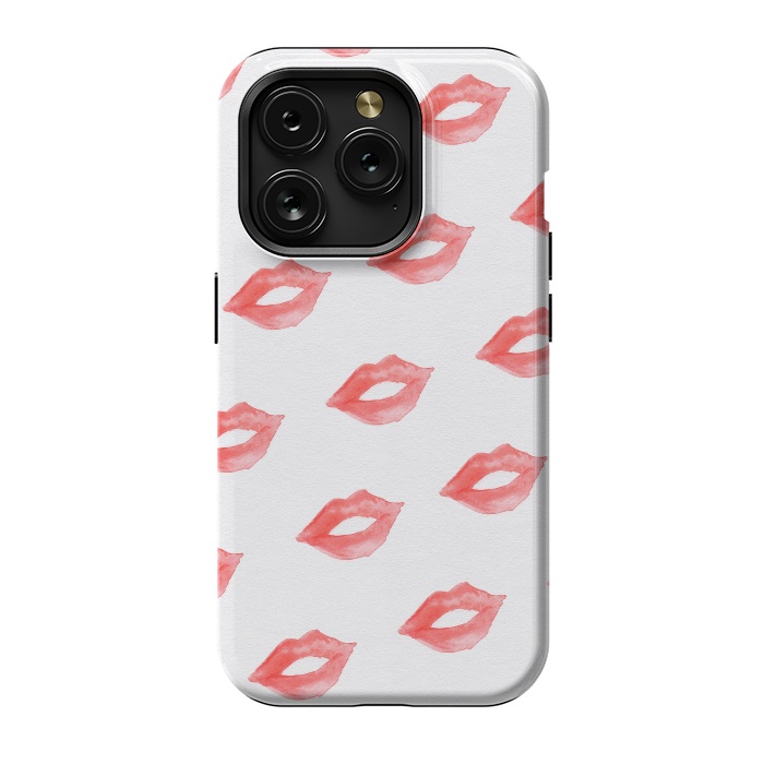 iPhone 15 Pro StrongFit Lips Red by Caitlin Workman