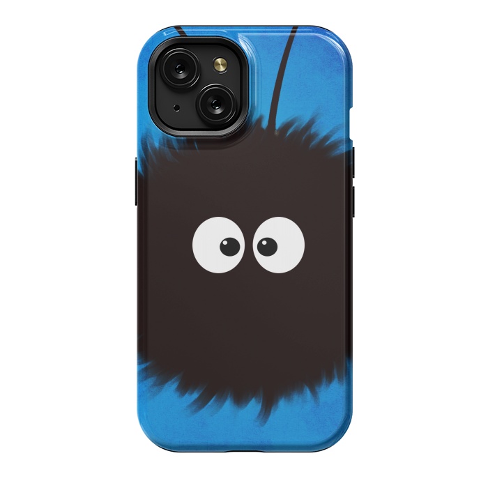 iPhone 15 StrongFit Blue Cute Dazzled Bug Character by Boriana Giormova