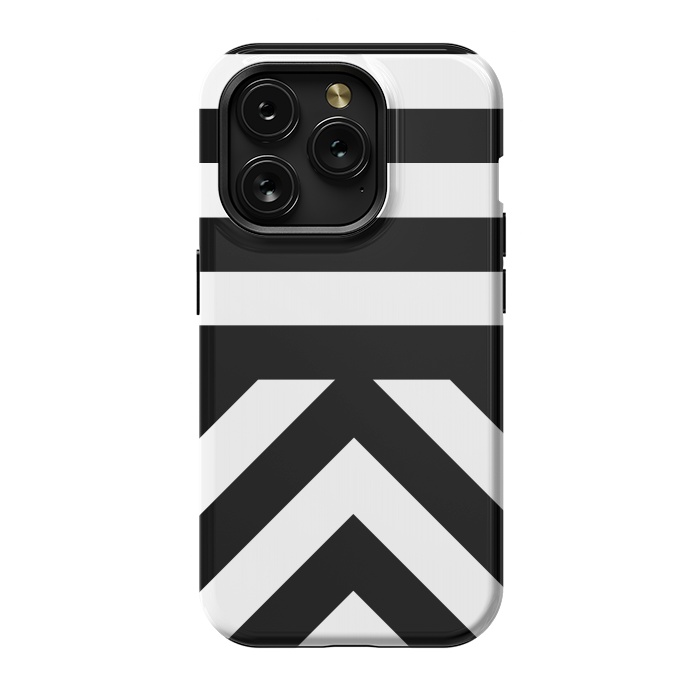 iPhone 15 Pro StrongFit Black Stripes by Caitlin Workman