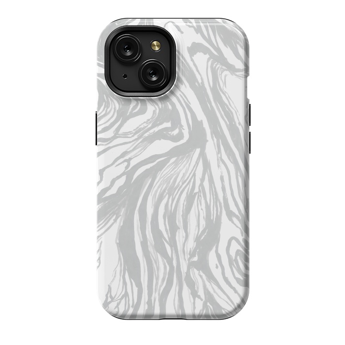 iPhone 15 StrongFit Gray Marble by Caitlin Workman