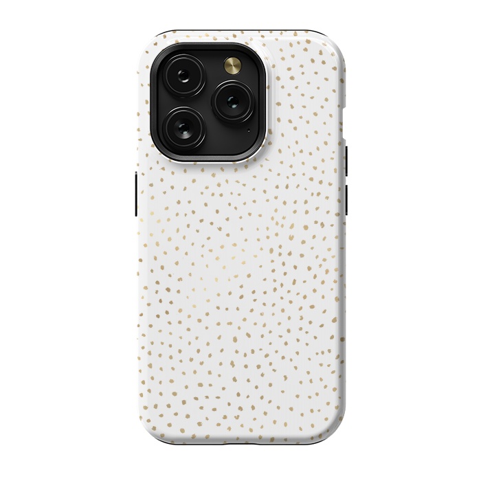 iPhone 15 Pro StrongFit Dotted Gold by Caitlin Workman