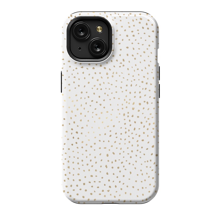 iPhone 15 StrongFit Dotted Gold by Caitlin Workman