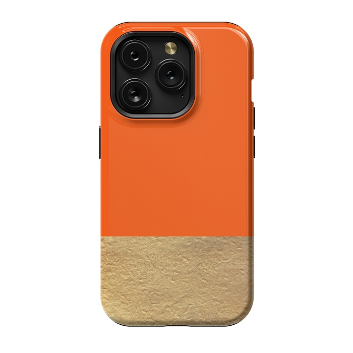 iPhone 15 Pro StrongFit Color Block Red and Gold by Caitlin Workman