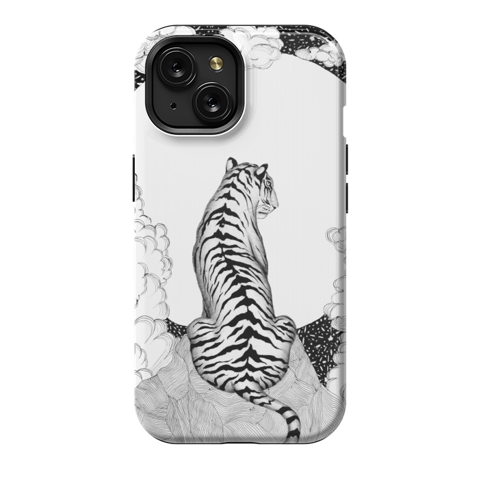 iPhone 15 StrongFit Tiger Moon by ECMazur 