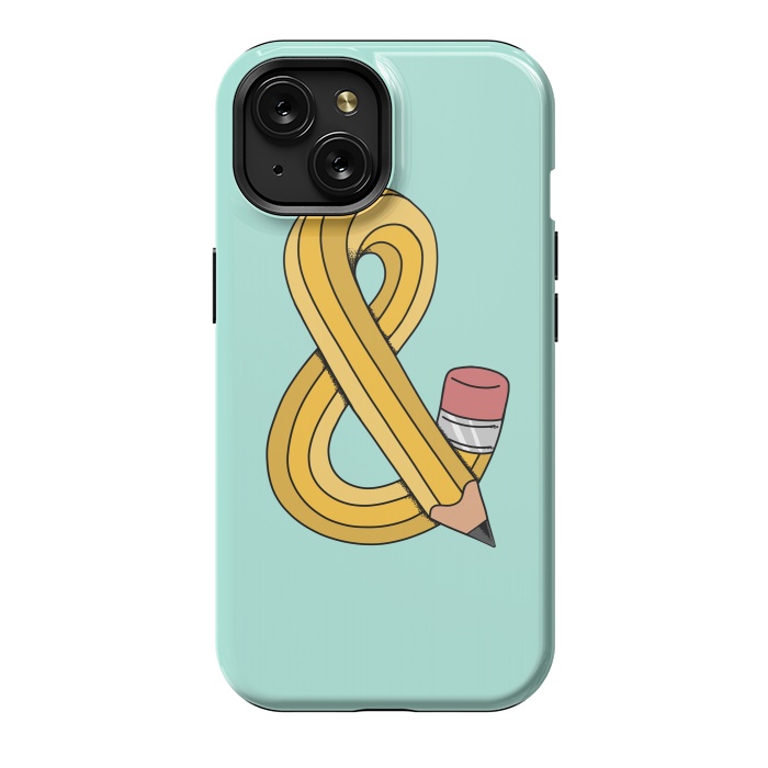 iPhone 15 StrongFit Ampersand Pencil Green by Coffee Man