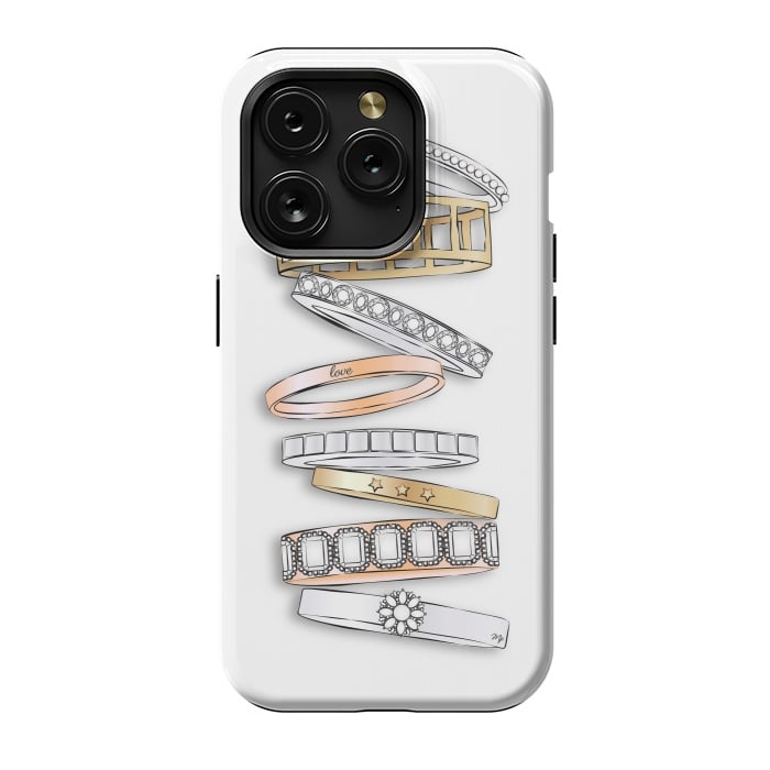 iPhone 15 Pro StrongFit Stack of Brand Designer Bracelets by Martina