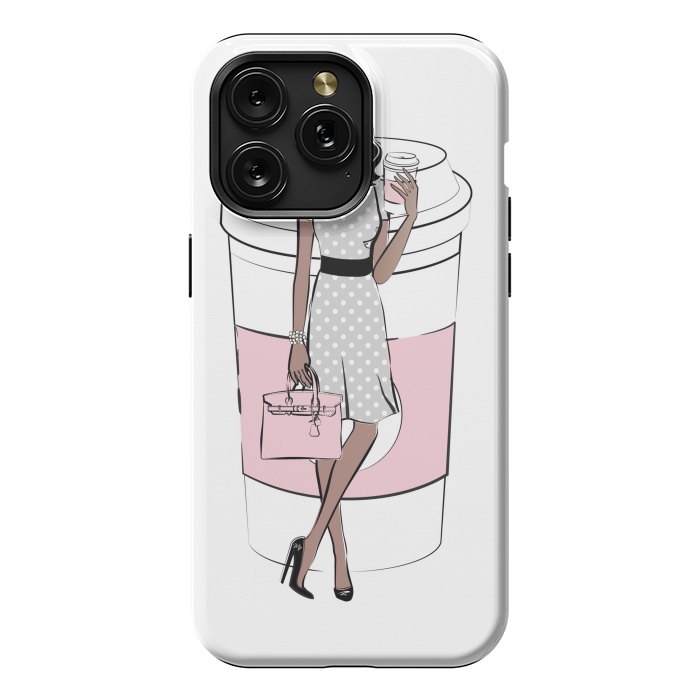 iPhone 15 Pro Max StrongFit Coffee Boss Babe Woman by Martina