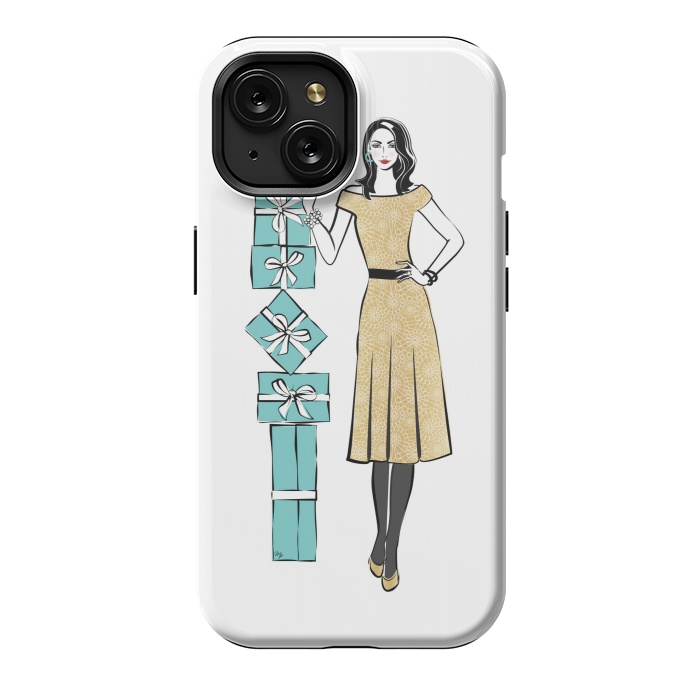 iPhone 15 StrongFit Attractive young Woman with gifts by Martina