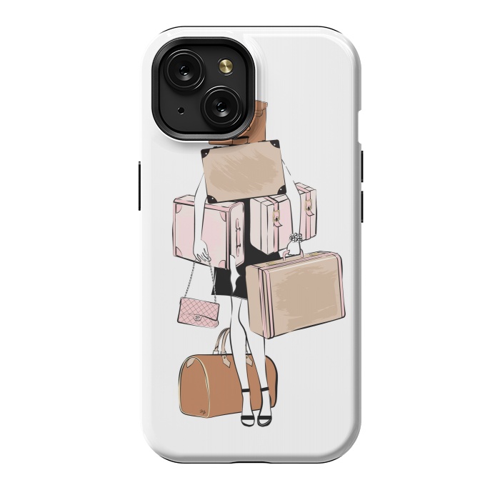 iPhone 15 StrongFit Woman with luggage by Martina
