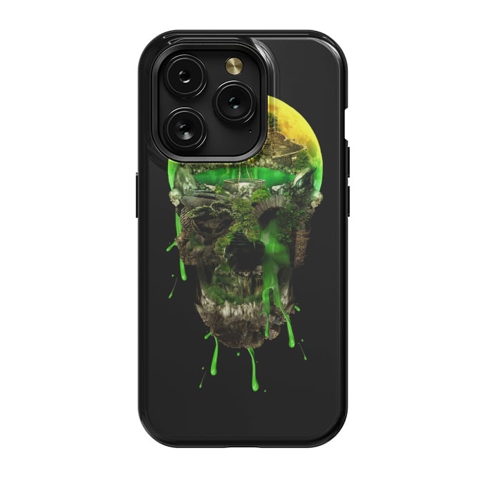 iPhone 15 Pro StrongFit Haunted Skull by Riza Peker