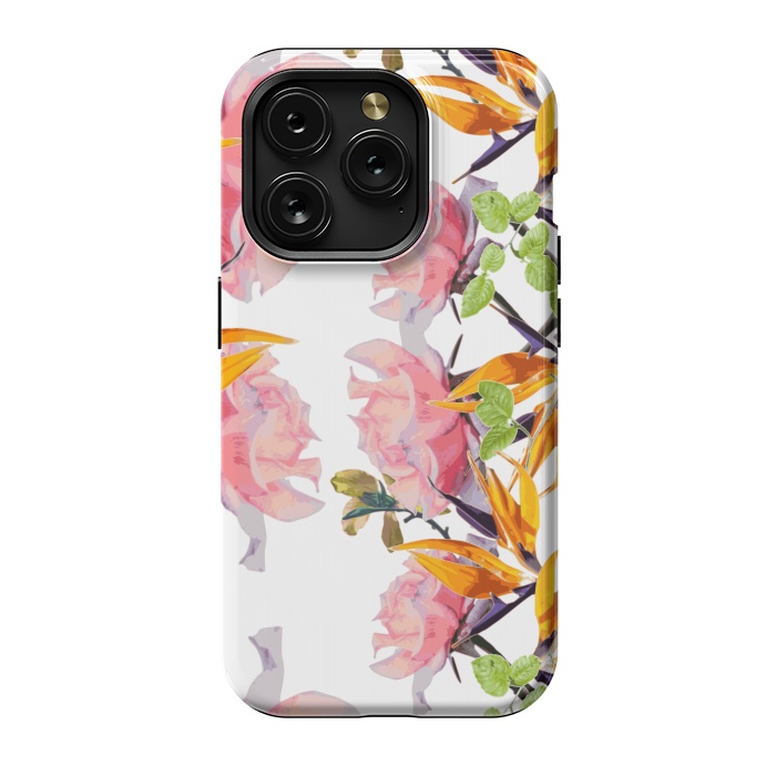 iPhone 15 Pro StrongFit Lush Watercolor Florals by Zala Farah