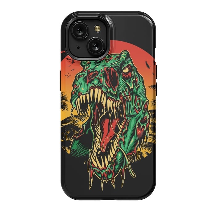 iPhone 15 StrongFit Zombie T-Rex by Branko Ricov