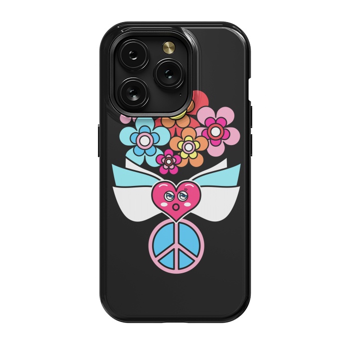 iPhone 15 Pro StrongFit LOVE AND PEACE by Michael Cheung