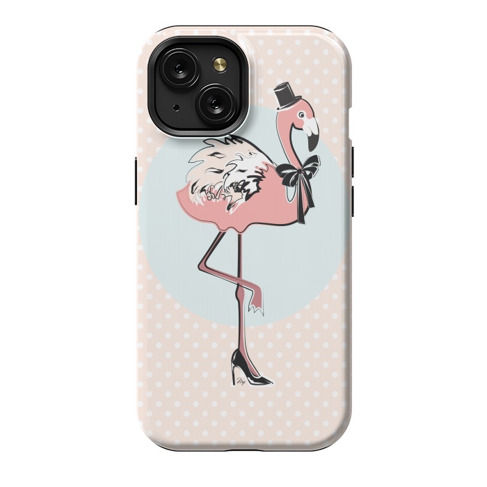 iPhone 15 StrongFit Stylish Flamingo by Martina