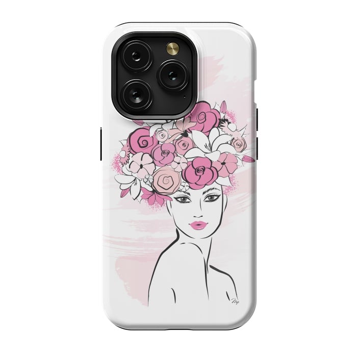 iPhone 15 Pro StrongFit Flower Crown Girl by Martina