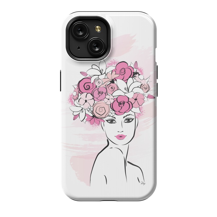 iPhone 15 StrongFit Flower Crown Girl by Martina