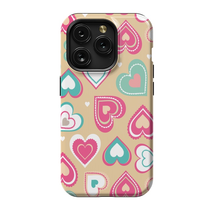 iPhone 15 Pro StrongFit Love Hearts by Martina